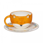 Oranž dolomiidist tass koos taldrikuga , 210 ml Finley Fox - Sass & Belle