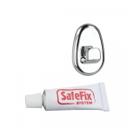 Komplekt 2 konksu ja liim Silver Safefix - Metaltex