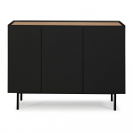 Madal tammedekooriga kummut must-puiduv&auml;rvi 110x85 cm Arista &ndash; Teulat