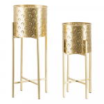 2 kuldse poti statiivi komplekt, k&otilde;rgus 52 cm Golvy - Mauro Ferretti