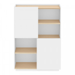 Valge raamaturiiul 100x147 cm Nina - TemaHome