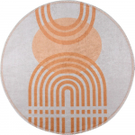 Kollane-hall &uuml;mmargune vaip &oslash; 160 cm - Vitaus