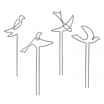 Metall taimetugi 4 tk (k&otilde;rgus 38 cm) Bird &ndash; Esschert Design