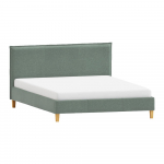 Roheline polsterdatud kaheinimesevoodi koos voodip&otilde;hjaga 160x200 cm Tina - Ropez