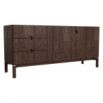 Tumepruun tammespooniga madal kummut160x73 cm Arun - Unique Furniture