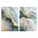 K&auml;sitsi maalitud elementidega maalid 2 tk komplektis 50x70 cm Aventurine - Styler