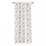 Valge puuvill-satiinist kardin 110x250 cm Toadstools - Butter Kings