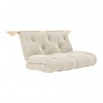 Kreem velvetist diivanvoodi 135 cm Hooked - Karup Design