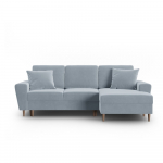 Helesinine sametist panipaigaga nurgadiivanvoodi (parem nurk) Kyoto - Cosmopolitan Design