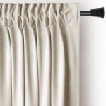 Beež sametist dimout-kardin 140 &times; 245 cm Pleat &ndash; Restilo