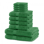 Rohelised froteest puuvillased k&auml;ter&auml;tid ja saunalinad komplektis 10 tk Marina &ndash; Restilo