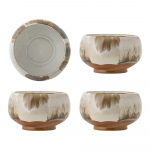 Kivikeraamikast kausid 4tk komplektis 400 ml Jade - Bloomingville