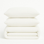 Valge Renforc&eacute; puuvillast voodipesu &uuml;heinimesevoodile 140x200 cm Waffle Striped - Mila Home Luxury