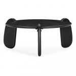 Must &uuml;mmargune mangopuidust kohvilaud &oslash; 80 cm Tamira - MOME