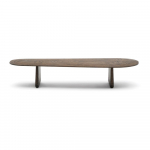 Tumepruun tammepuidust diivanilaud 64x146 cm Pirita - Kave Home