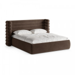 Pruun polsterdatud kaheinimesevoodi koos panipaiga ja voodip&otilde;hjaga 180x200 cm Mount - Micadoni