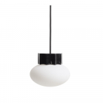 Valge/must metallist ripplamp klaasist varjuga, &oslash; 15 cm Idela - Kave Home