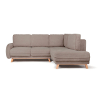 Taupe v&auml;rvi velvetist diivanvoodi/panipaigaga nurgadiivan (parempoolne/L-kujuline) Tori - Bonami Selection