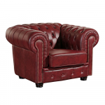 Punane nahast tugitool Norwin - Max Winzer