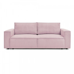 Heleroosa velvetist diivanvoodi 245 cm Nihad - Bobochic Paris