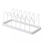 Valge reguleeritav riiul kaante ja pannide jaoks Tower - YAMAZAKI