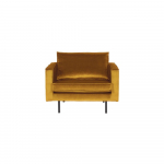 Kollane sametist tugitool Rodeo - BePureHome