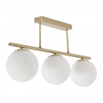 Valge-kuldse klaasvarjundiga laevalgusti &oslash; 14 cm Mahala - Kave Home