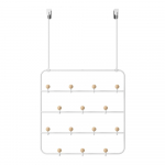 Valge naturaalne metallist uksehoidja 36 cm Estique - Umbra