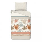 Valge ja helehall puuvillane voodipesu &uuml;heinimesevoodile 140x200 cm - Good Morning