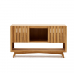 Madal tiikpuidust valamukapp 140x80 cm Kuveni - Kave Home