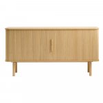 Tammedekooriga l&uuml;kandustega madal kummut 76x160 cm Cavo - Unique Furniture