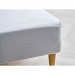 Valge orgaanilisest puuvillast kummiga lina 180x200 cm Calm - S&ouml;dahl