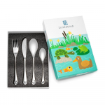 Roostevabast terasest laste s&ouml;&ouml;giriistad h&otilde;bedased 4 tk Water life - Zilverstad