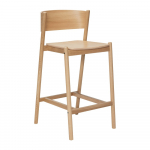 Tammepuidust naturaalset v&auml;rvi baaritool (istme k&otilde;rgus 75 cm) Oblique - H&uuml;bsch