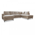 Beež velvetist diivanvoodi (paremas nurgas) Lofty Lilly - Miuform