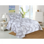 Valge/hall voodikatte ja padjakatete komplekt 220x240 cm Circulo &ndash; My House