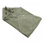 Roheline puuvillane beebir&auml;tik koos kapuutsiga 75x75 cm Dinosaur - Kindsgut