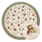 Roheline j&otilde;ulumotiividega &uuml;mmargune puuvillaseguga vaip &oslash; 160 cm Toy's Delight Green Christmas - Villeroy&Boch