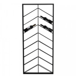 Must metallist seinale paigaldatav veinihoidik, pudelite arv 16tk 70x160x6 cm Malbeo - Light & Living