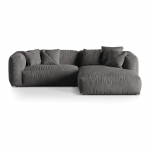 Hall bukleekangast modulaarne nurgadiivan (parem nurk) Martina - Micadoni Home