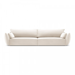 Beež sametist diivan 248 cm Vanda - Mazzini Sofas