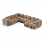 Pruun sametist nurgadiivan (vasak nurk/U-kujuline) Loretto &ndash; Cosmopolitan Design