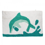 Valge-t&uuml;rkiissinine vannitoamatt 50x80 cm Dolphin - Rex London