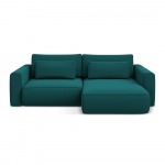 Sinine sametist lahtik&auml;iv/panipaigaga nurgadiivan (parem nurk/lamamisosaga) Kapua &ndash; Makamii