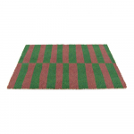 Kookoskiududest uksematt 40x60 cm Pink & Green Half Stripes - Artsy Doormats