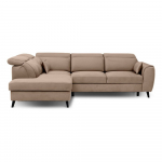 Helepruun sametist lahtik&auml;iv/sahtliga nurgadiivan (vasak nurk/L-kujuline) Noble &ndash; ELTAP