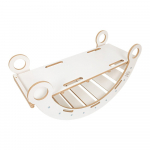 Valge m&auml;nnipuidust kiik 39x75x38 cm Montessori - Meowbaby