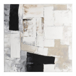 Tr&uuml;kitud/k&auml;sitsi maalitud elementidega l&otilde;uendimaal 80x80 cm Crown - Bizzotto