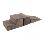 Pruun velvetist vahtmaterjalist m&auml;nguv&auml;ljak 3 tk k&otilde;rgus 30 cm 45x143 cm - Meowbaby