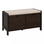 Tammepuidust kingakapp pingiga tumedas naturaalses v&auml;rvitoonis 80x47x41 cm Hillmond - Rowico